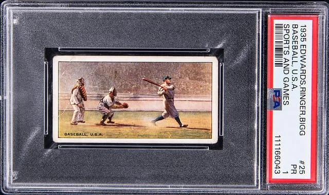 1935 Edwards, Ringer, Bigg Baseball, U.S.A. Sports and Games #25 card image