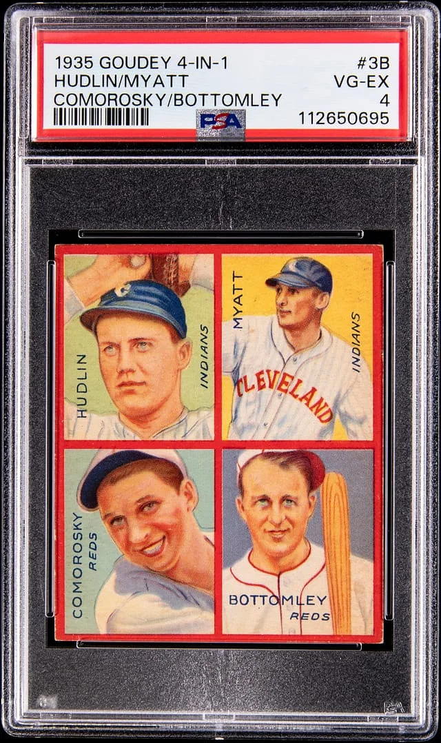 1935 Goudey Hudlin/Myatt/Comorsky/Bottomley 4-In-1 #38 card image