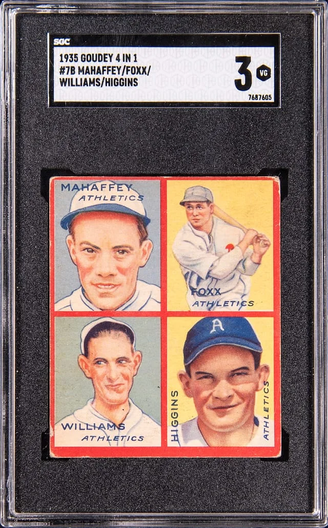 1935 Goudey Jimmie Foxx 4 In 1 #7B card image