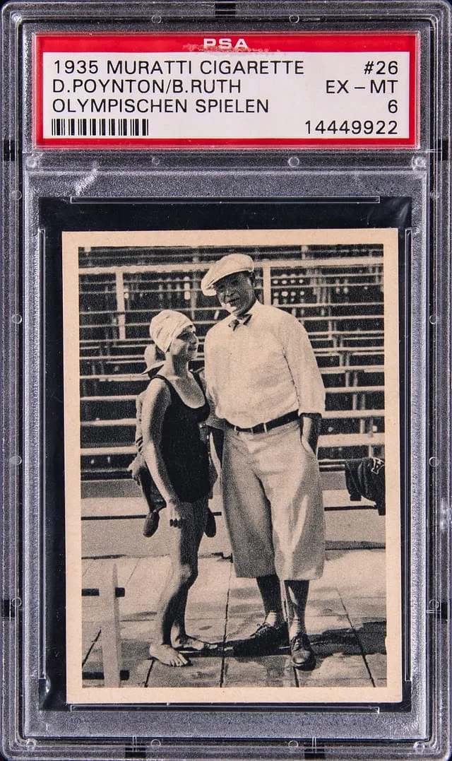 1935 Muratti Cigarette Olympischen Spielen Babe Ruth/D.Poynton #26 card image