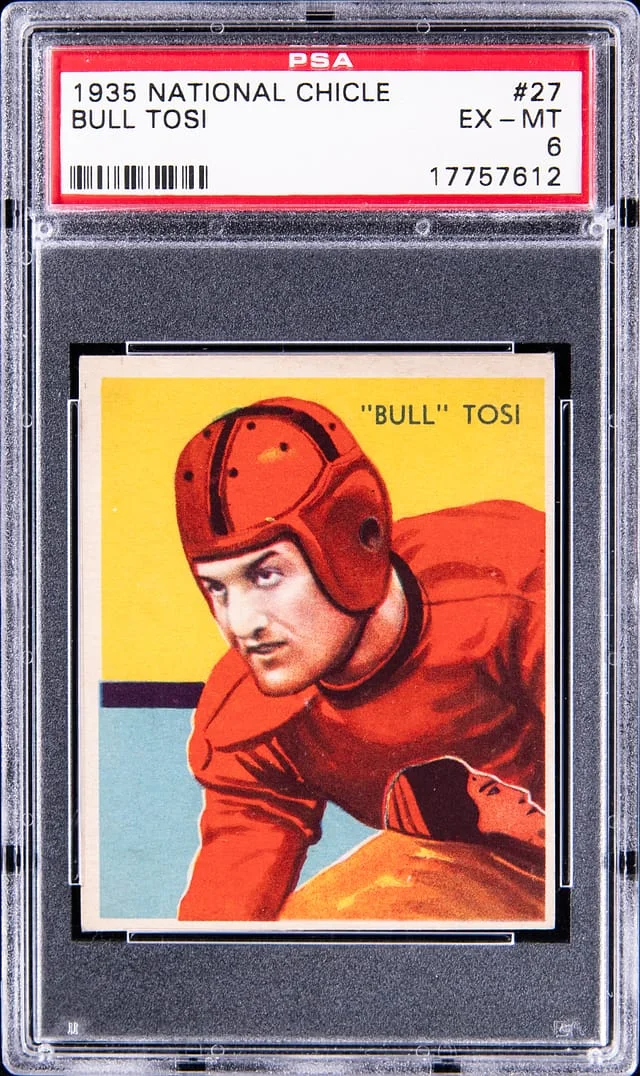 1935 National Chicle Bull Tosi #27 card image