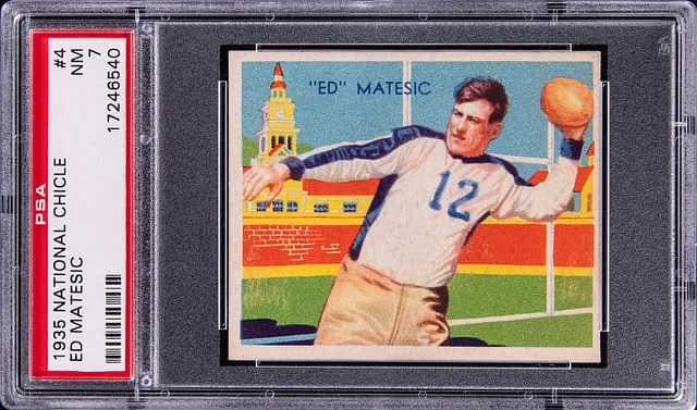 1935 National Chicle Ed Matesic #4 card image