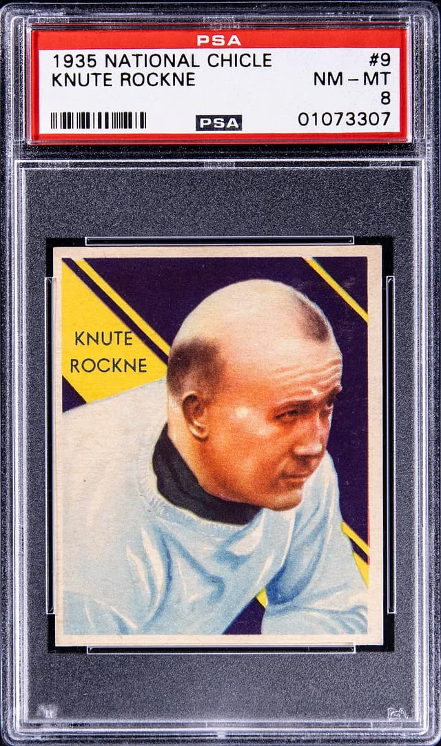 1935 National Chicle Knute Rockne #9 card image