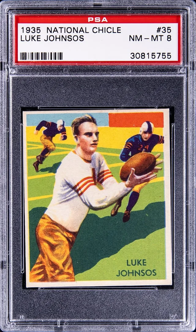 1935 National Chicle Luke Johnsos #35 card image