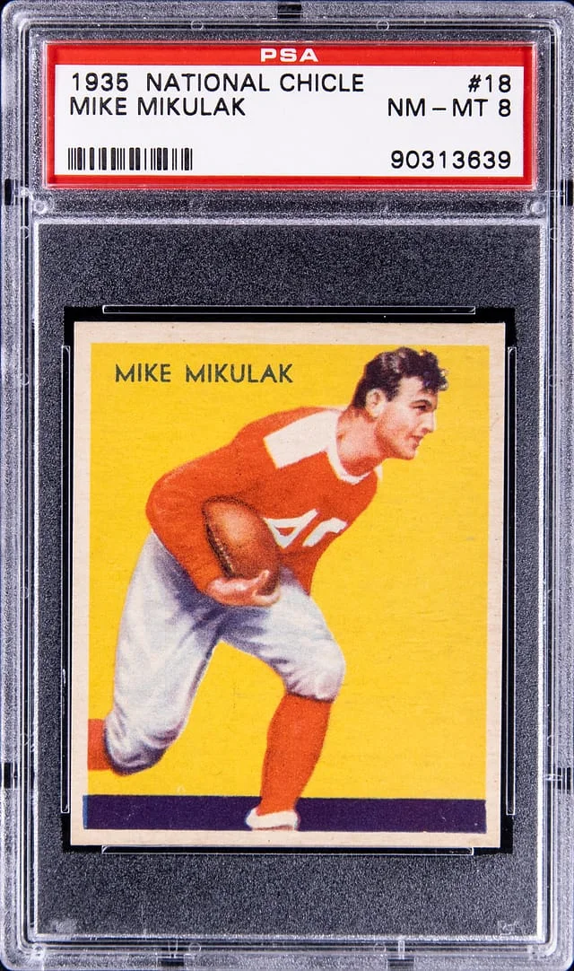 1935 National Chicle Mike Mikulak #18 card image