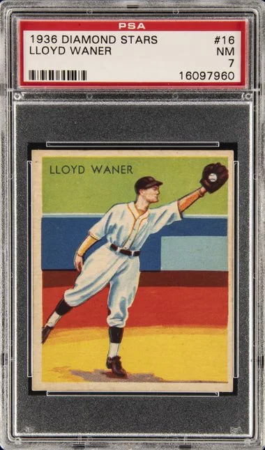 1936 Diamond Stars Lloyd Waner #16 card image