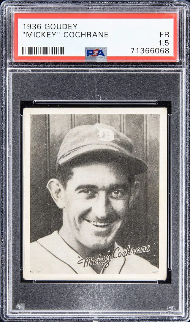 1936 Goudey Mickey Cochrane #no-number card image