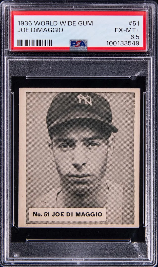 1936 V355 World Wide Gum Joe DiMaggio “True” #51 card image
