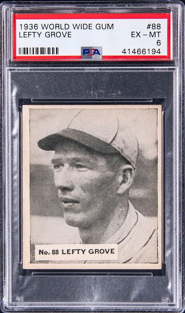 1936 V355 World Wide Gum Lefty Grove #88 card image