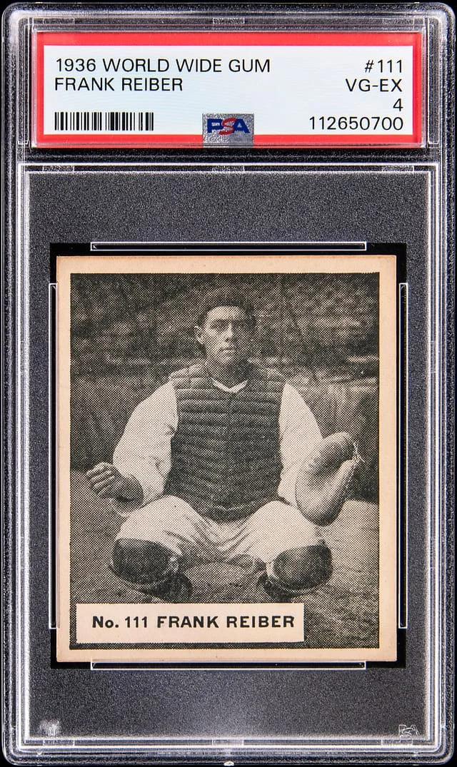 1936 World Wide Gum Frank Reiber #111 card image