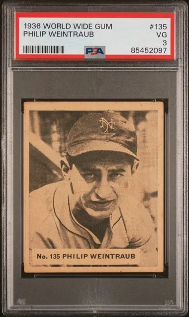 1936 World Wide Gum Philip Weintraub #135 card image
