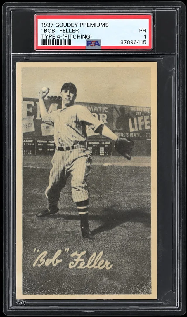 1937 Goudey Bob Feller Premiums Type #4 card image