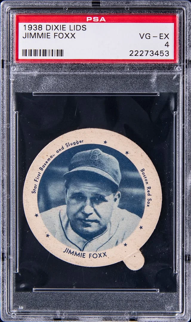 1938 Dixie Lids Jimmie Foxx #NNO card image