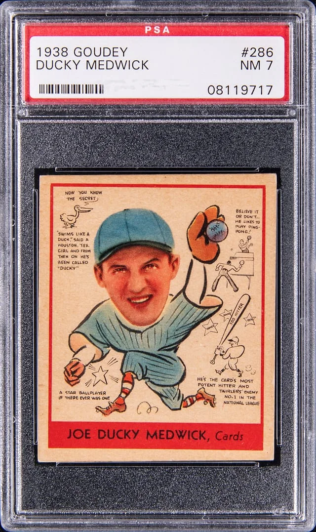 1938 Goudey Ducky Medwick #286 card image