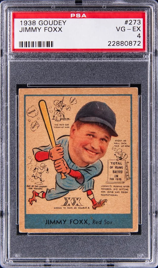 1938 Goudey Jimmie Foxx Heads-Up #273 card image