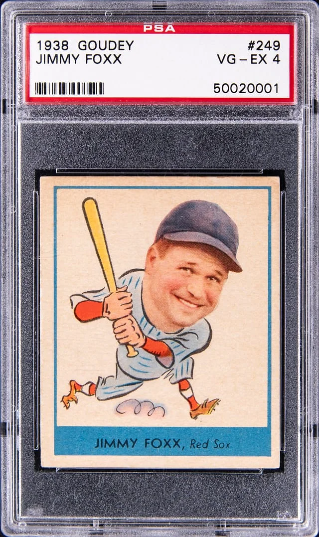 1938 Goudey Jimmy Foxx Heads-Up #249 card image