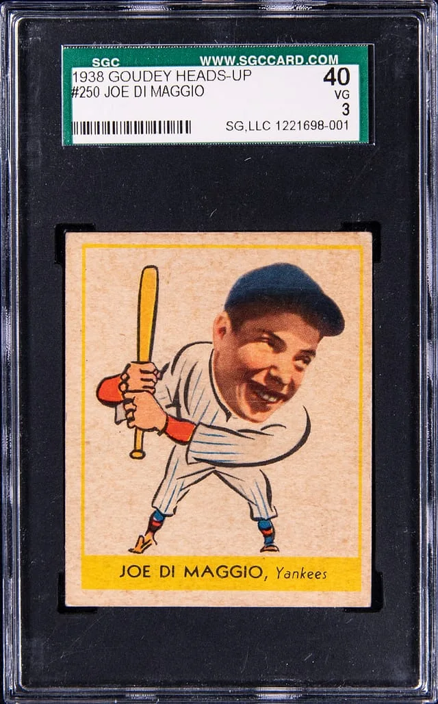 1938 Goudey Joe DiMaggio Heads-Up #250 card image
