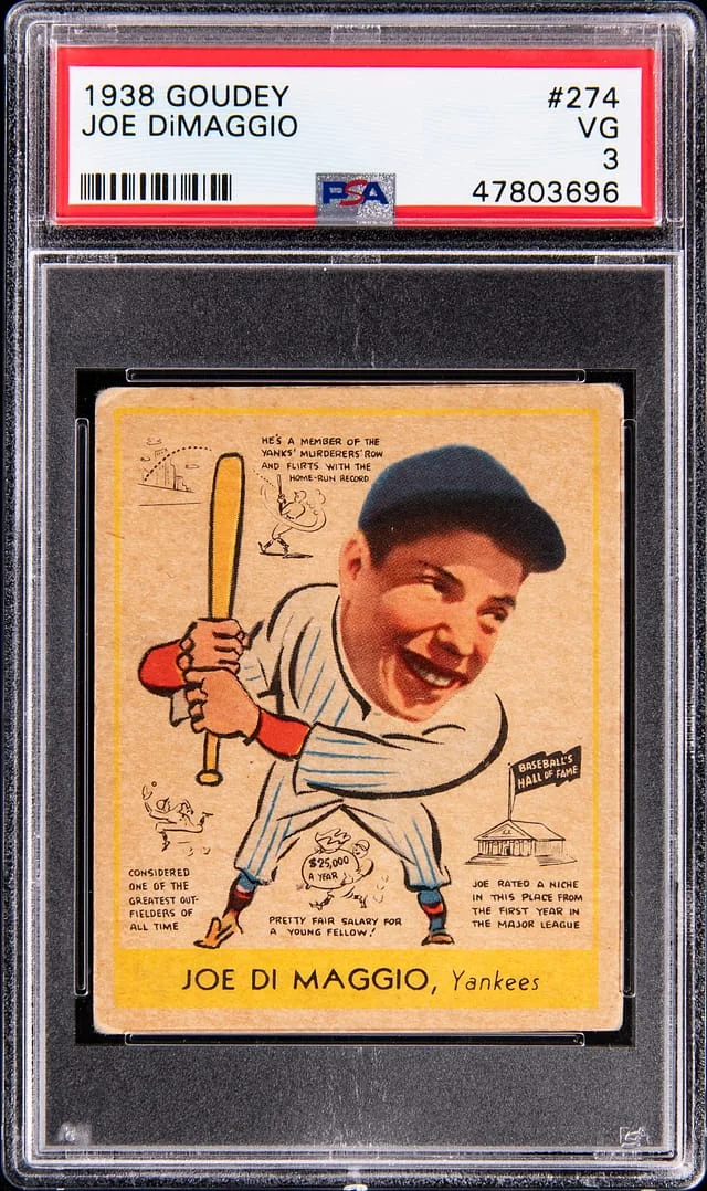 1938 Goudey Joe DiMaggio #274 card image