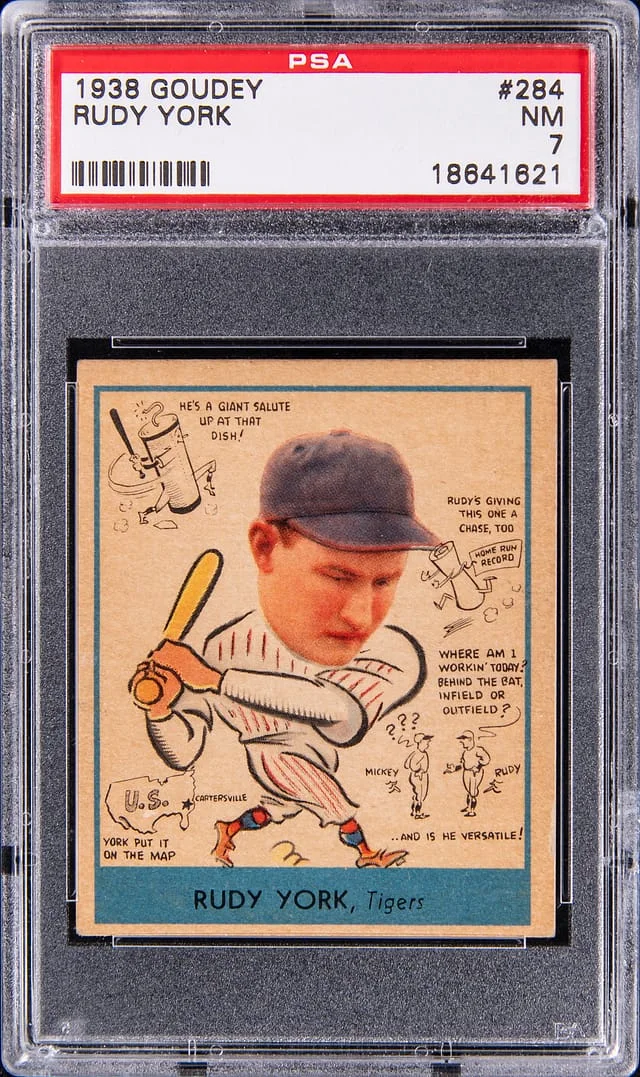 1938 Goudey Rudy York #284 card image