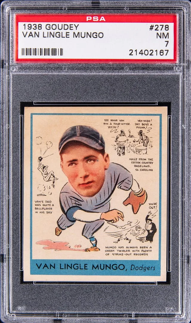 1938 Goudey Van Lingle Mungo #278 card image