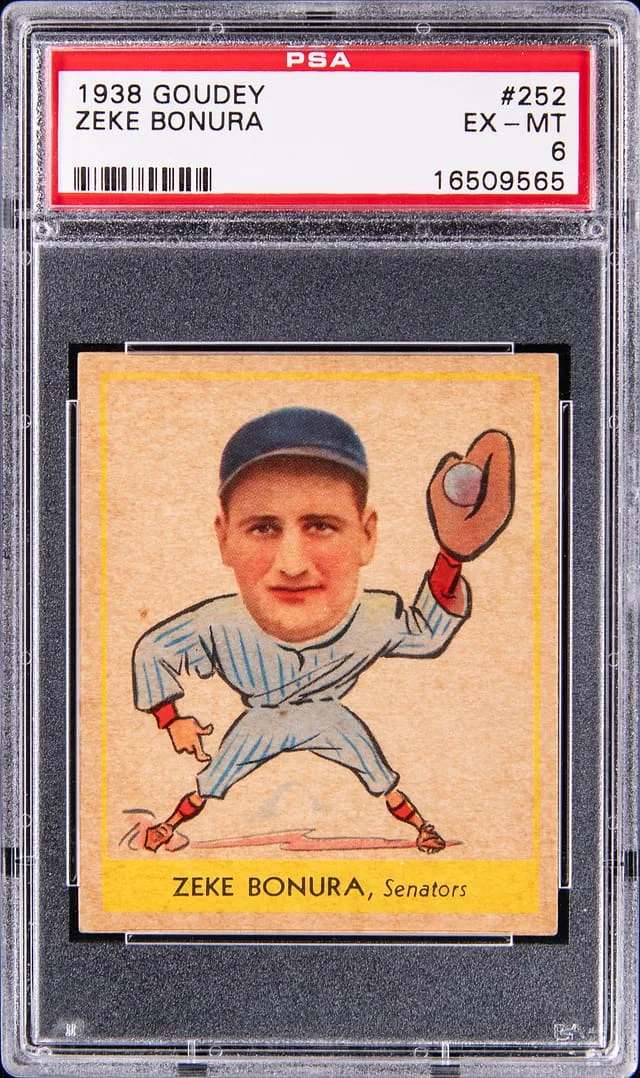 1938 Goudey Zeke Bonura #252 card image