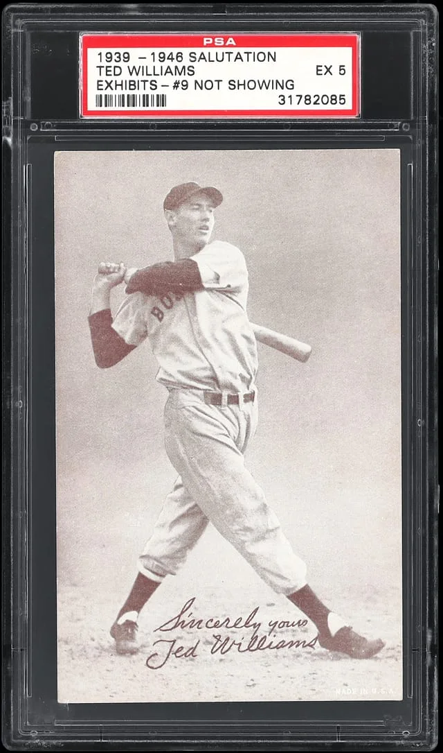 1939-46 Exhibits Salutation Ted Williams, Not Showing #9 card image