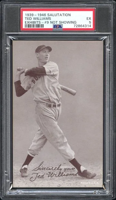 1939-46 Salutation Exhibits Ted Williams , Not Showing #9 card image