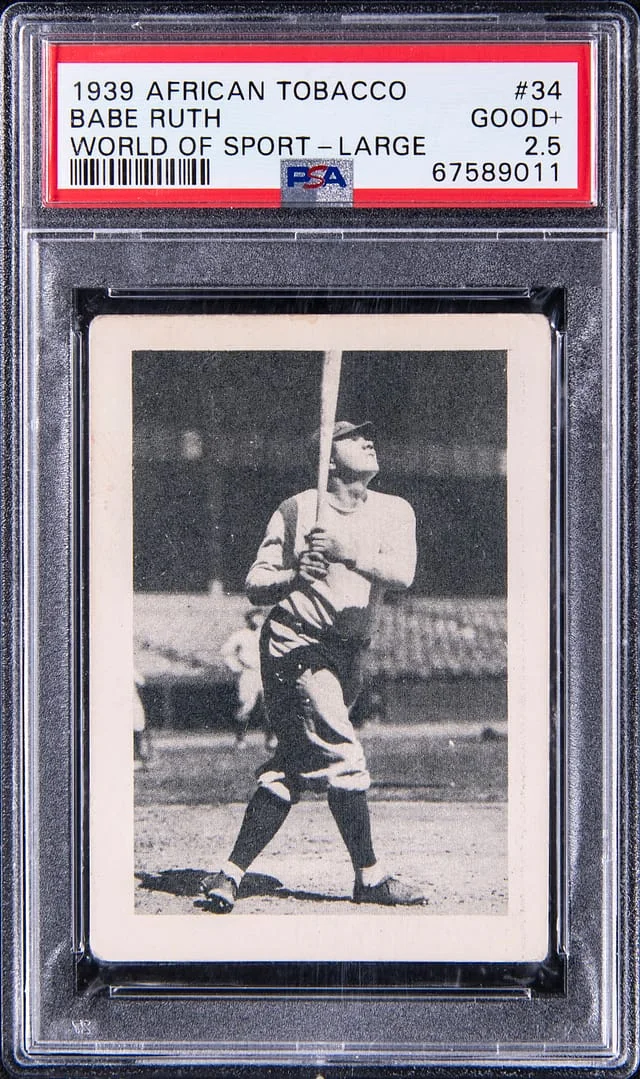 1939 African Tobacco World of Sport-Large Babe Ruth #34 card image