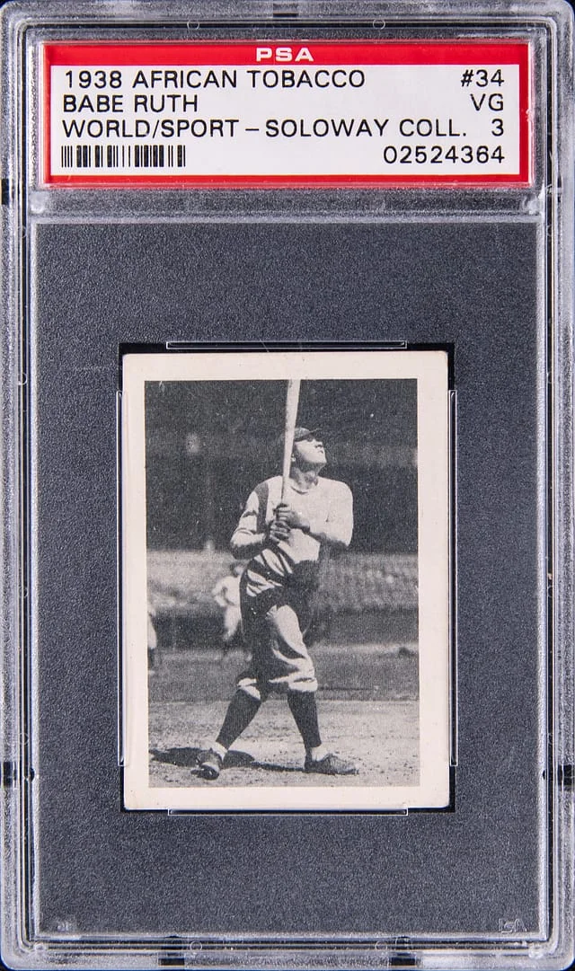 1939 African Tobacco World of Sport-Small Babe Ruth - Ex-Soloway Collection #34 card image