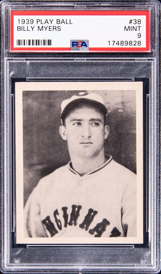 1939 Play Ball Billy Myers #38 card image