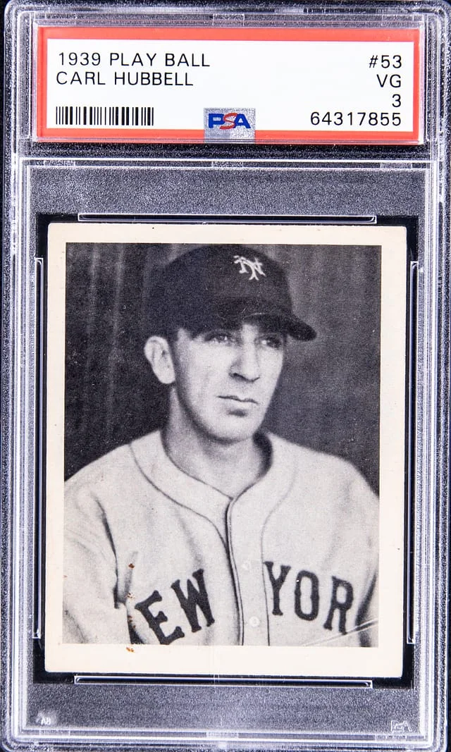 1939 Play Ball Carl Hubbell #53 card image