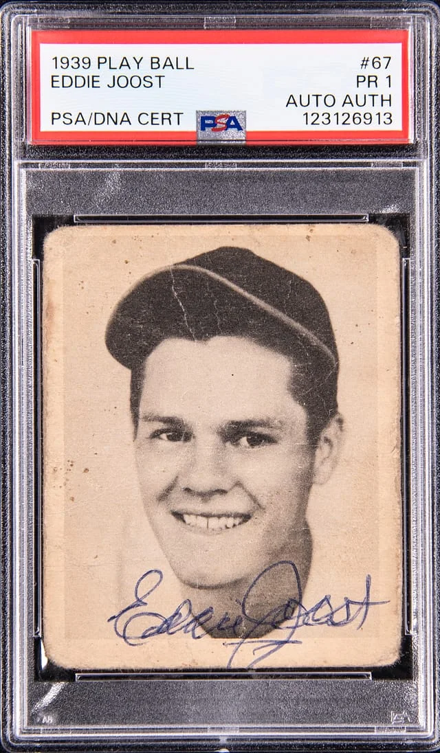 1939 Play Ball Eddie Joost #67 card image