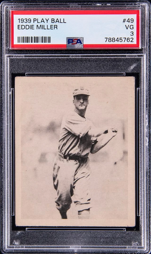 1939 Play Ball Eddie Miller #49 card image