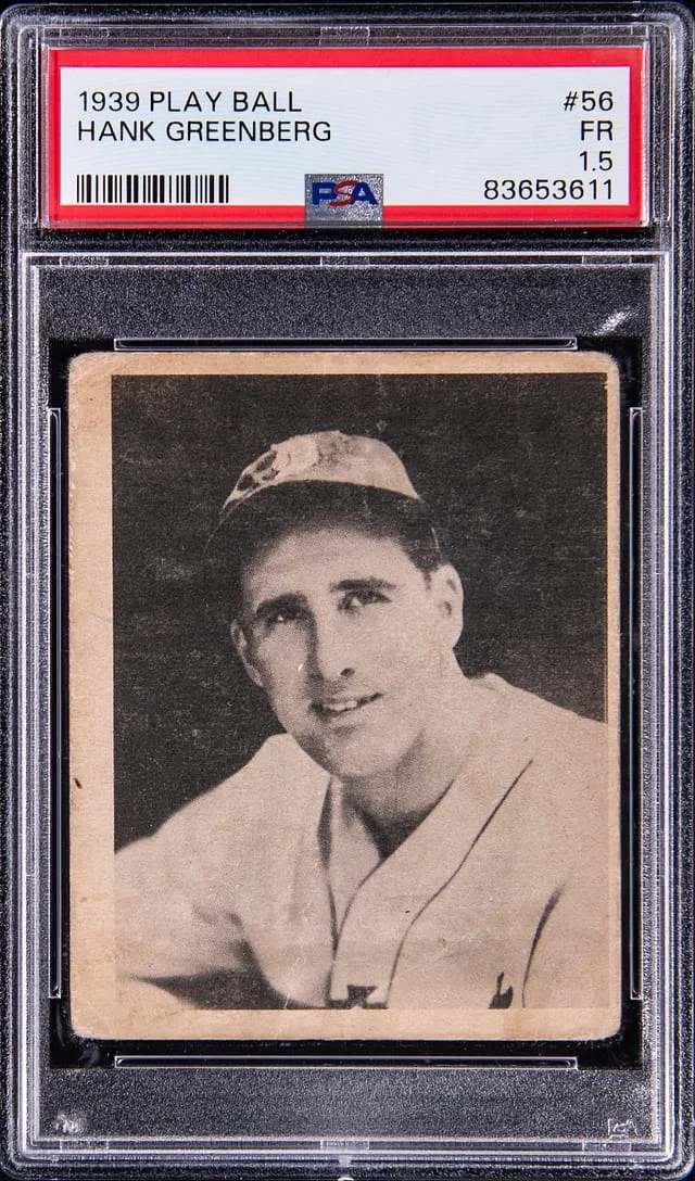 1939 Play Ball Hank Greenberg #56 card image