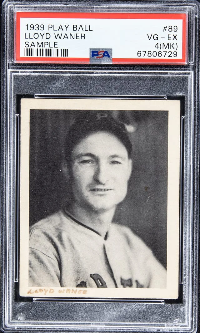 1939 Play Ball Lloyd Waner Sample #89 card image