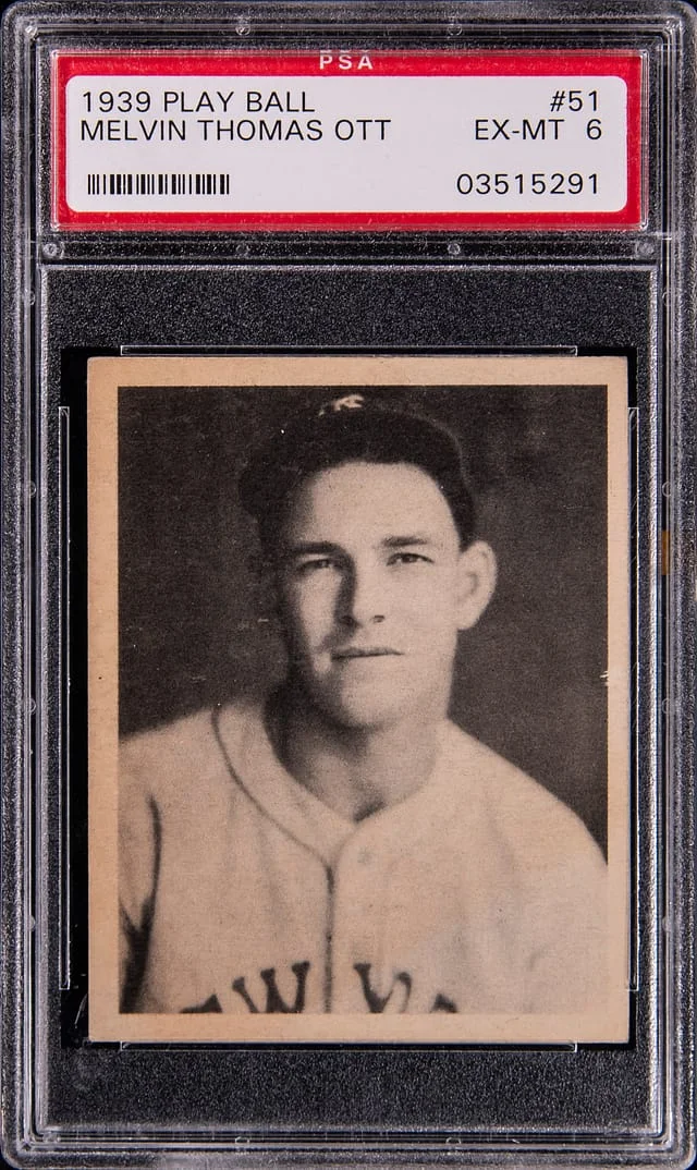 1939 Play Ball Melvin Thomas Ott #51 card image
