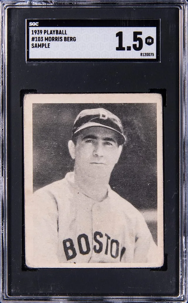 1939 Play Ball Morris (Moe) Berg, Sample #103 card image