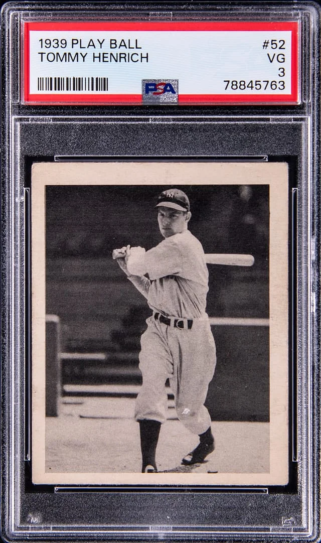 1939 Play Ball Tommy Henrich #52 card image