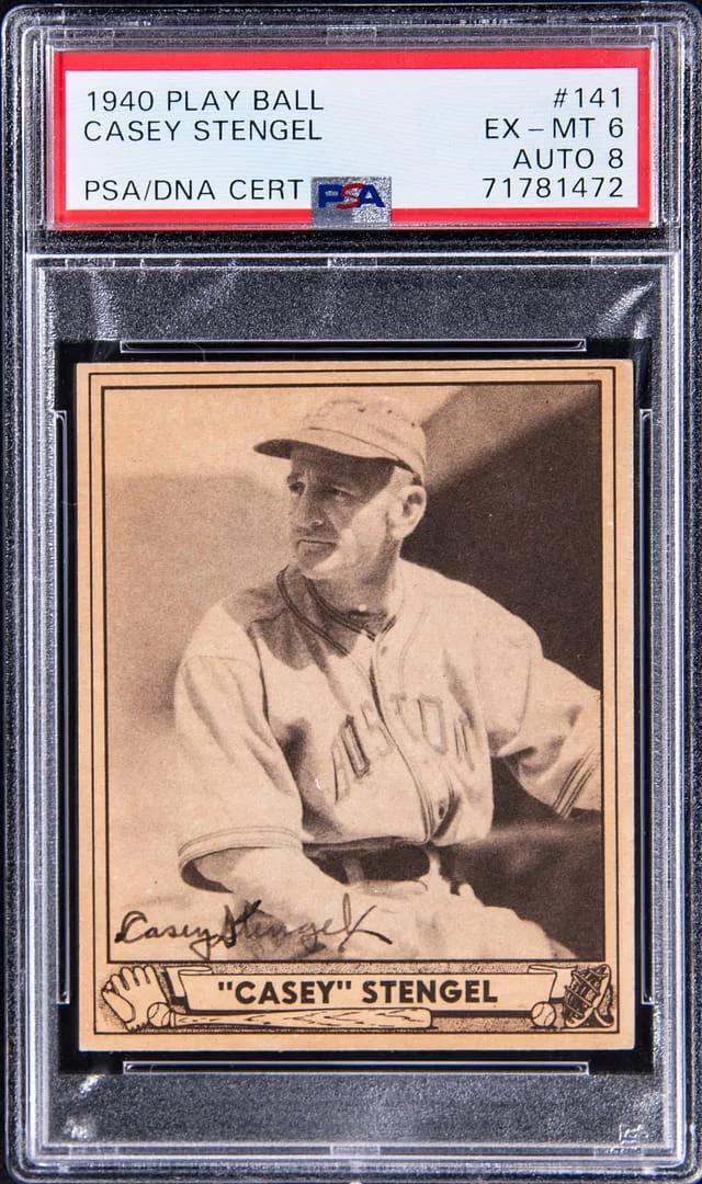 1940 Play Ball Casey Stengel #141 card image