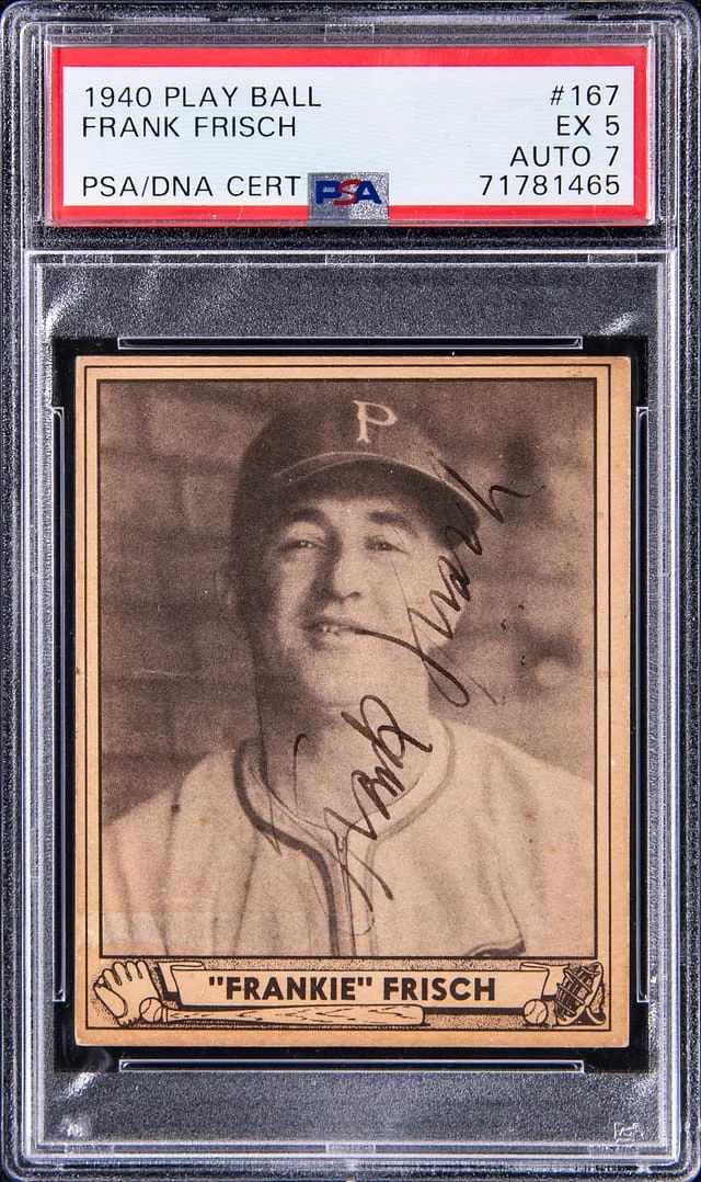 1940 Play Ball Frank Frisch #167 card image
