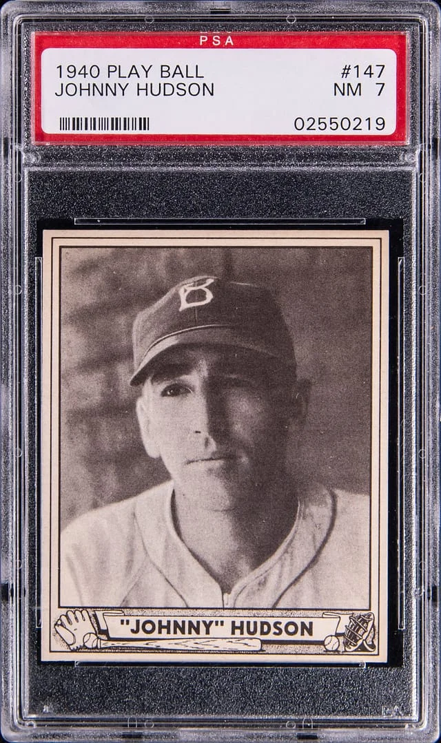 1940 Play Ball Johnny Hudson #147 card image