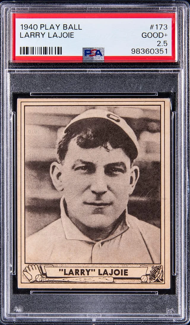 1940 Play Ball Larry Lajoie #173 card image