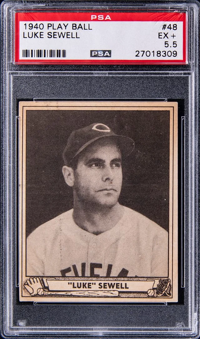 1940 Play Ball Luke Sewell #48 card image
