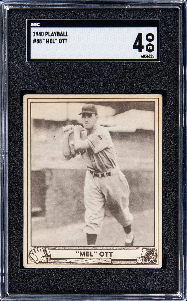 1940 Play Ball Mel Ott #88 card image