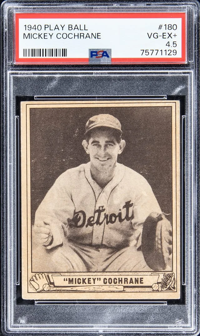 1940 Play Ball Mickey Cochrane #180 card image