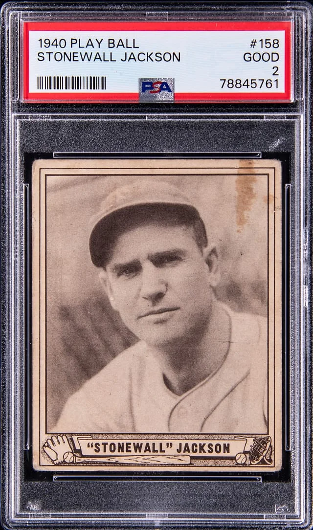 1940 Play Ball Stonewall Jackson #158 card image