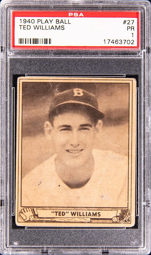 1940 Play Ball Ted Williams #27 card image