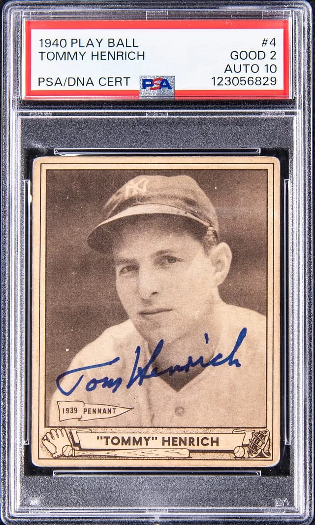 1940 Play Ball Tommy Henrich #4 card image