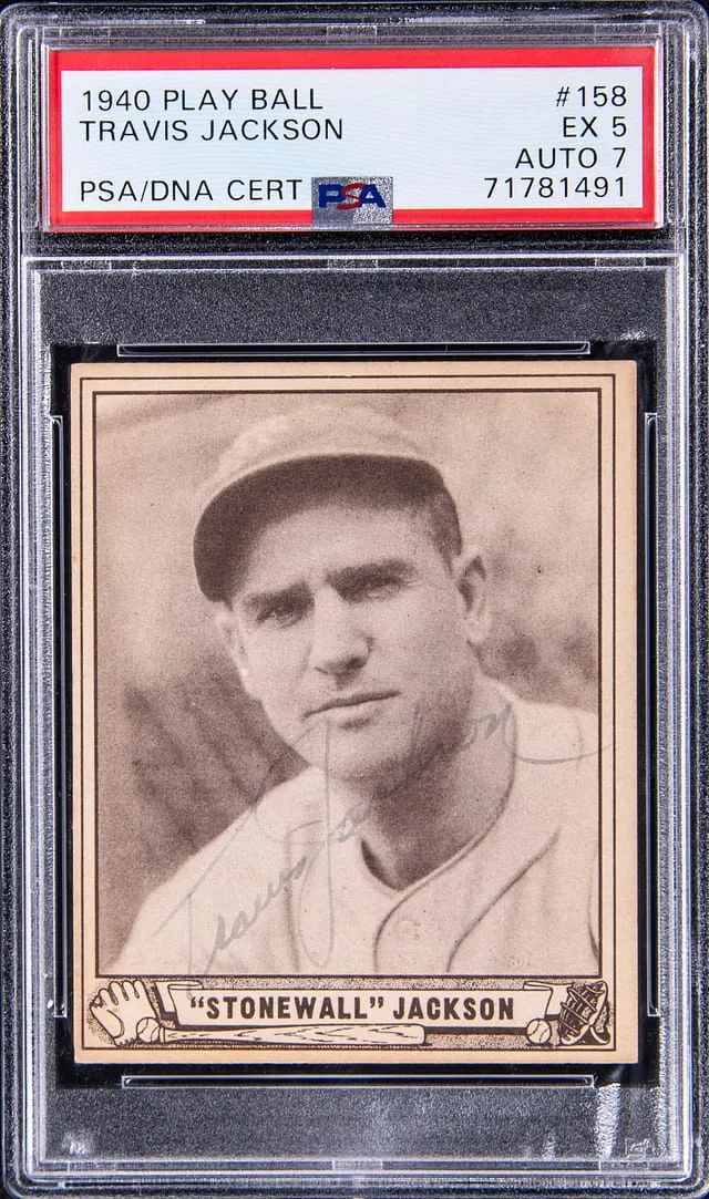 1940 Play Ball Travis Jackson #158 card image