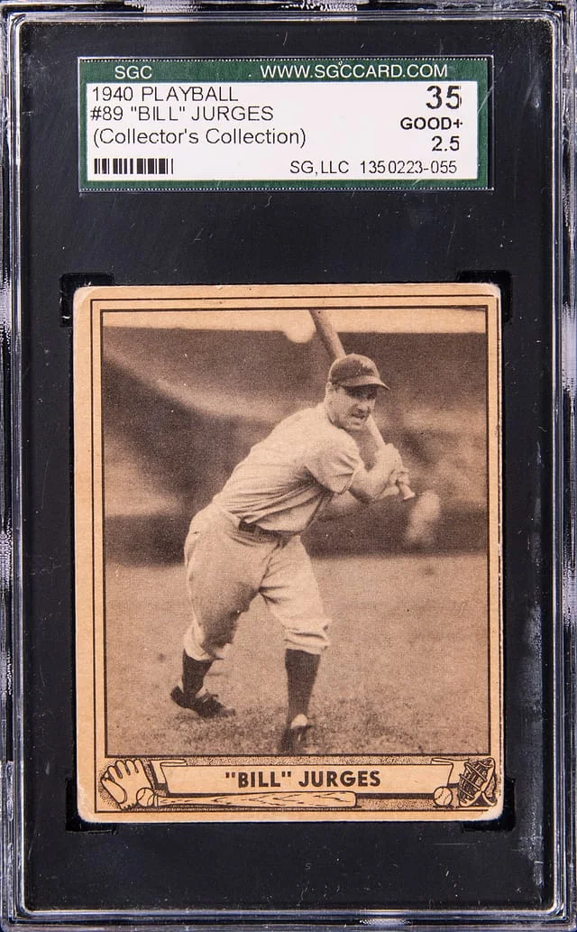 1940 Playball Bill Jurges #89 card image